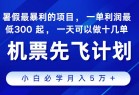 2024最新项目冷门暴利，整个暑假都是高爆发期，一单利润300+，每天可批量操作十几单